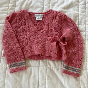 Ralph Lauren Pink Tie Sweater